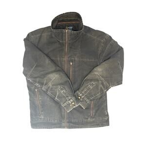 Kuhl Burr Jacket Mens Medium Brown Full Zip Canvas Rugged Outdoor Workwear